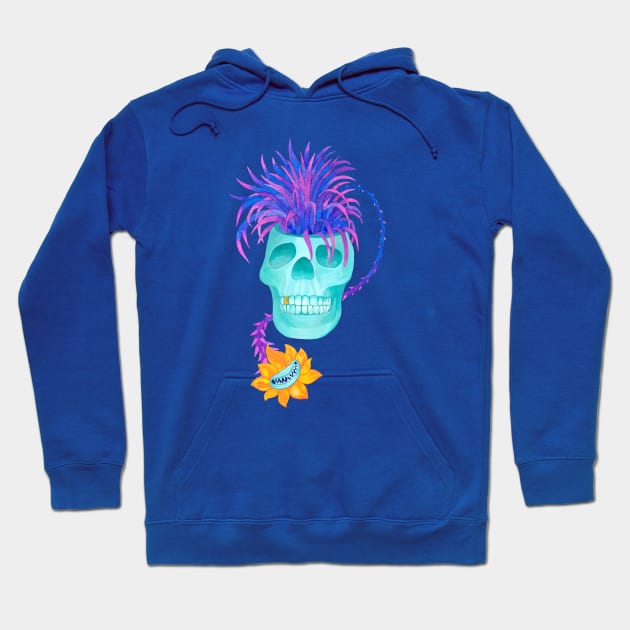 Succulent Skull Hoodie by ruta13art